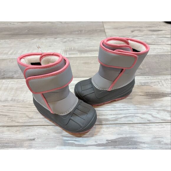 Cat & Jack Pink Winter Snow Boots Girls Toddler Size 7 - Picture 1 of 16